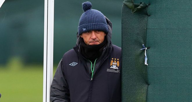 Roberto Mancini: Preparing to face a strong Chelsea side on Sunday
