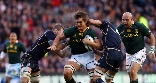 Eben Etzebeth in action against Scotland on Saturday