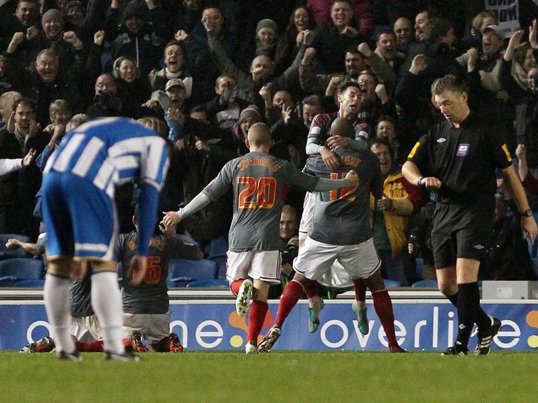 Bolton salvaged a point at Brighton