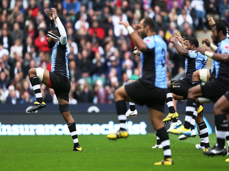 Fiji performed the Cibi prior to kick-off...