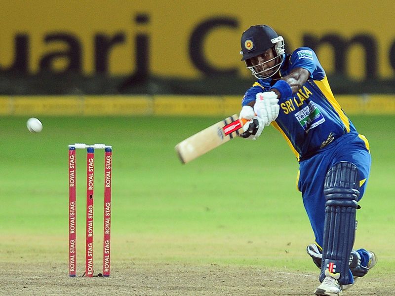 Angelo Mathews made a rapid 54 not out...
