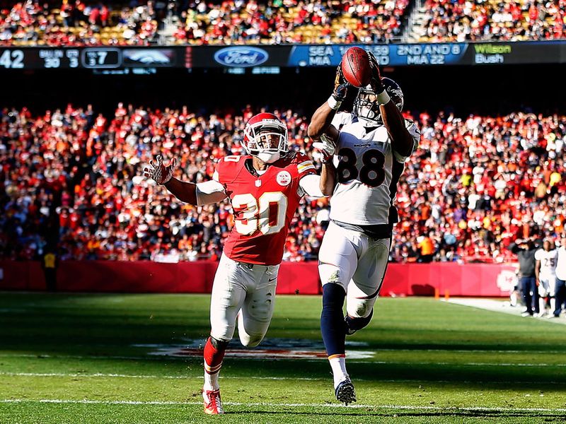 Demaryius Thomas caught a touchdown in Denver's 17-9 win against Kansas City