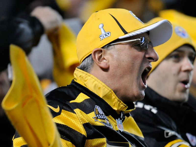 A Pittsburgh fan vents his anger during 13-10 loss to the Baltimore Ravens