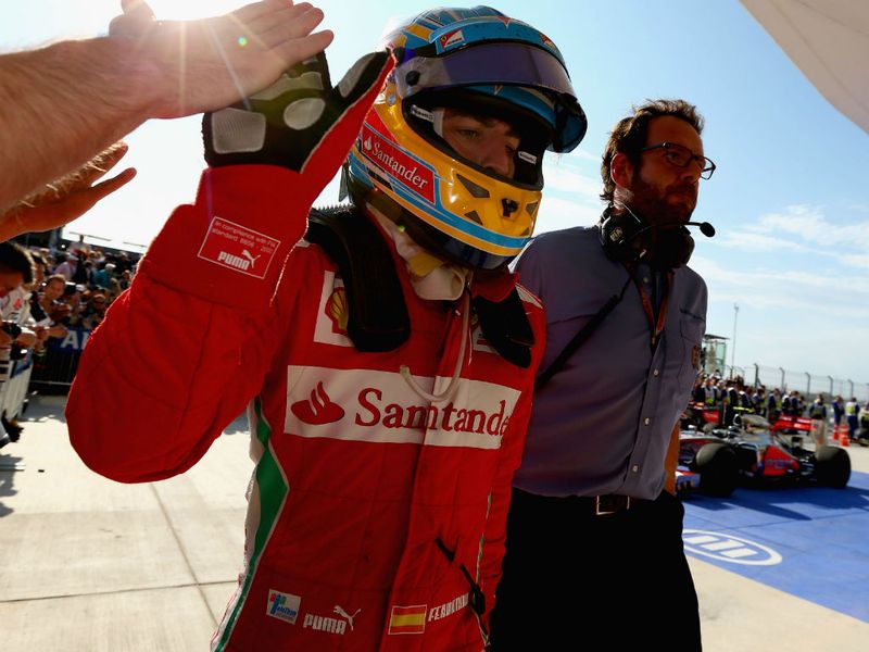 Alonso gets a high-five