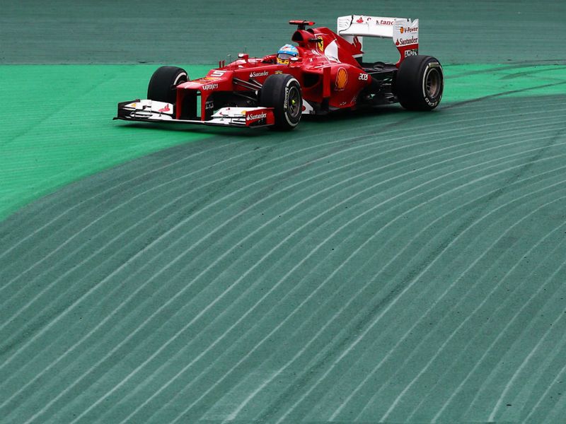 Alonso ran wide at turn 1 on a number of occasions