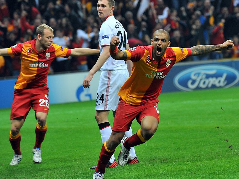 Yilmaz celebrates his goal