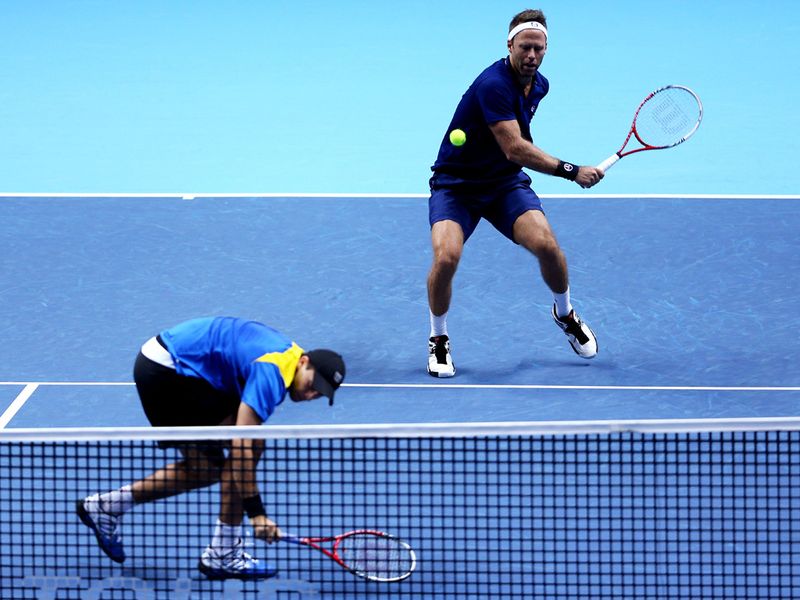 Horia Tecau and Robert Lindstedt opened day three in the doubles.
