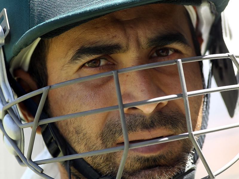 Spinner Imran Tahir practised his batting as he was included in the side.
