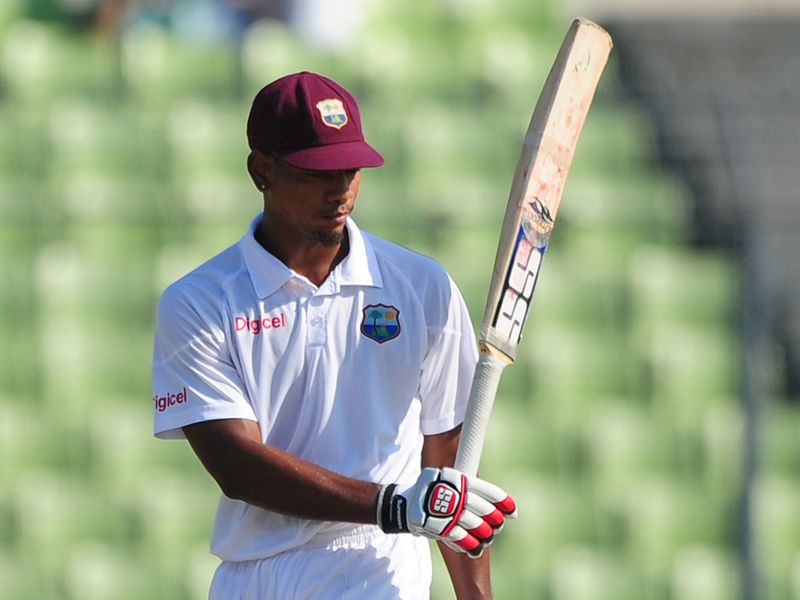 Kieran Powell made fifty before tea...
