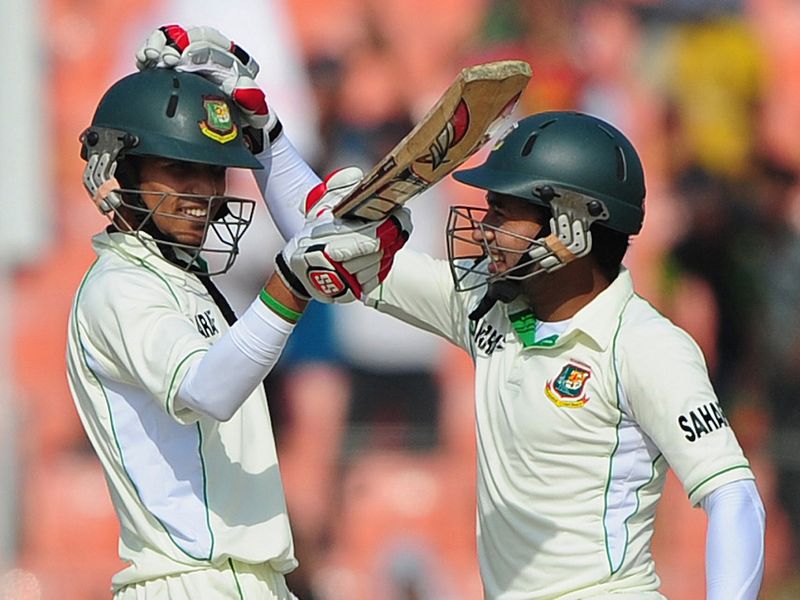 ...and made 52 runs before being dismissed. Mushfiqur Rahim (R) made 38.