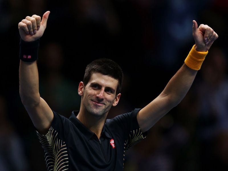 The Serbian soon polished off a 4-6 6-3 6-2 victory to advance to the final against either Andy Murray or Roger Federer