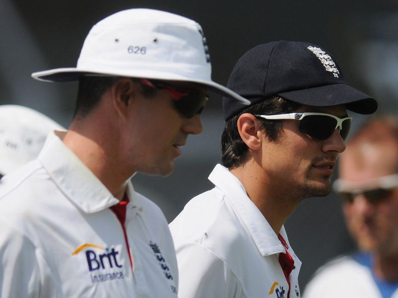 Kevin Pietersen and Cook chatted as they walked on to field again.