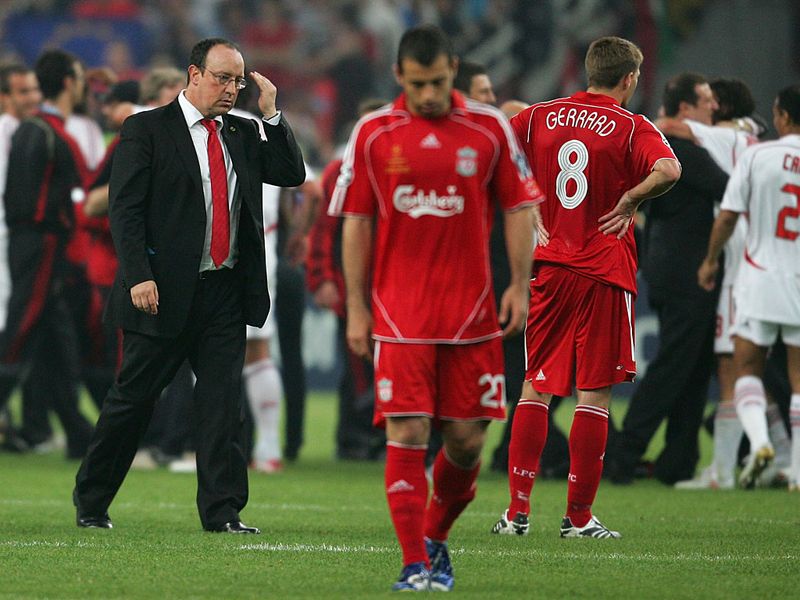 European heartache for Benitez and co in 2007 as they come unstuck against AC Milan in the UEFA Champions League final.