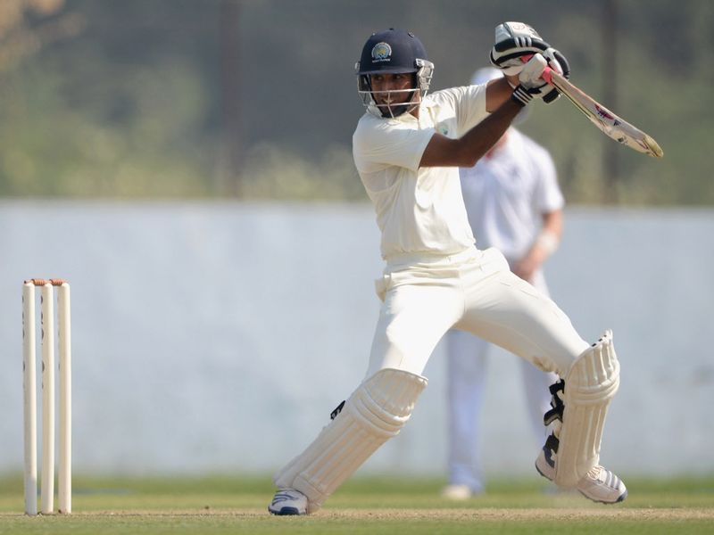 Rahul Dewan continued on from his overnight score of 77...