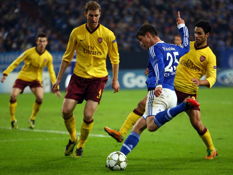 Klaas Jan Huntelaar reduced the deficit on the stroke of half-time