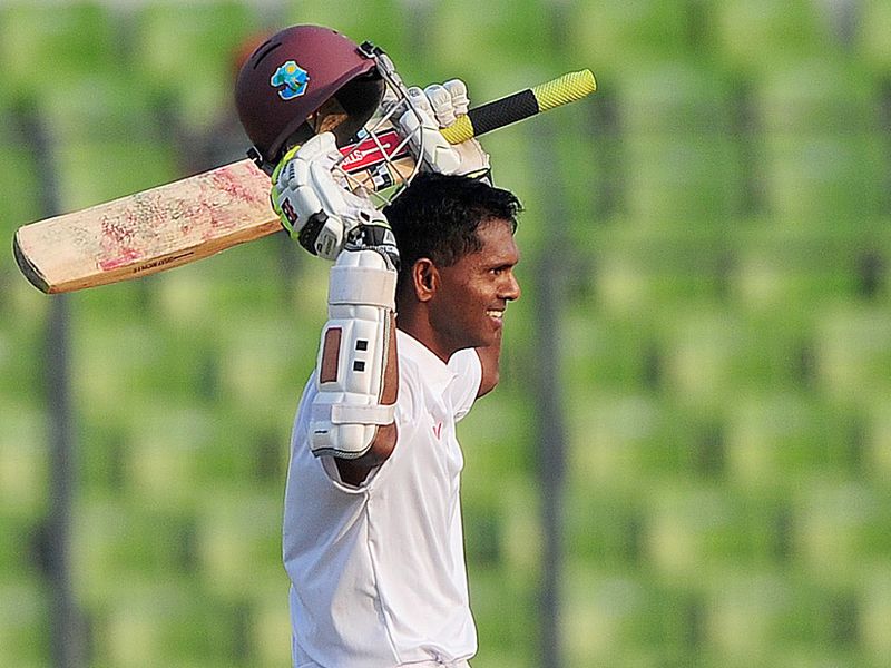 ...as Chanderpaul ended the day on 123 not out.