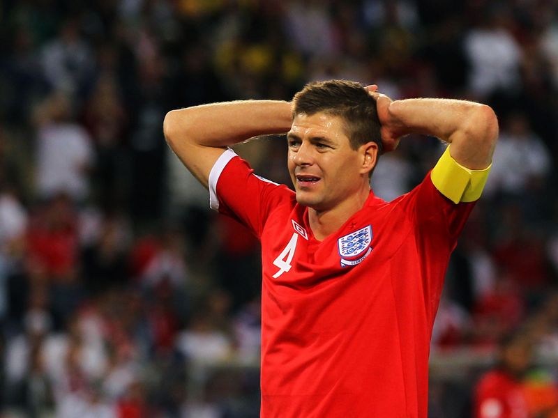 However, Gerrard suffers England heartache yet again as they crash out of the 2010 World Cup in a 4-1 quarter-final defeat to Germany.