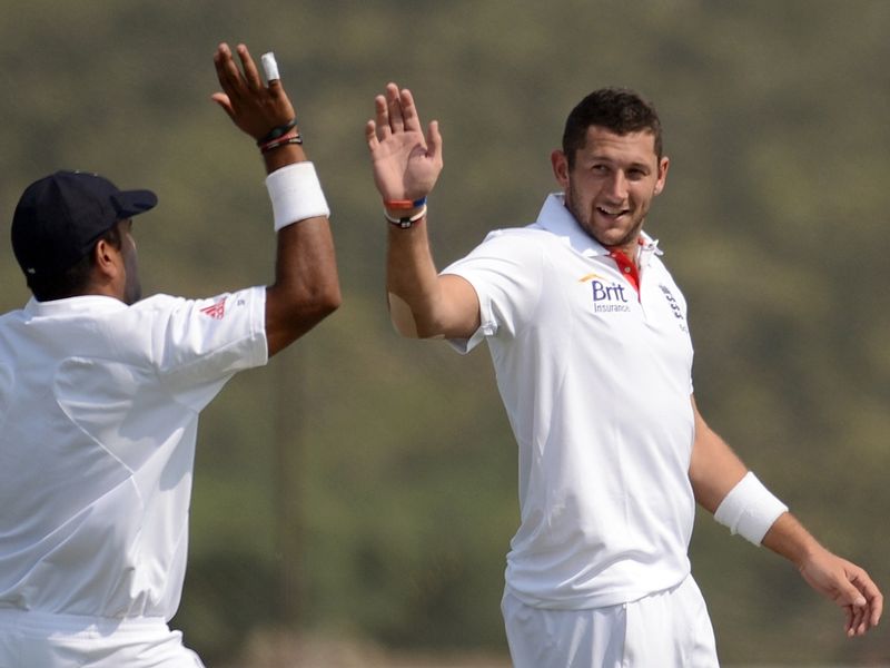 Tim Bresnan claimed the early wicket of Nitin Saini for 13.
