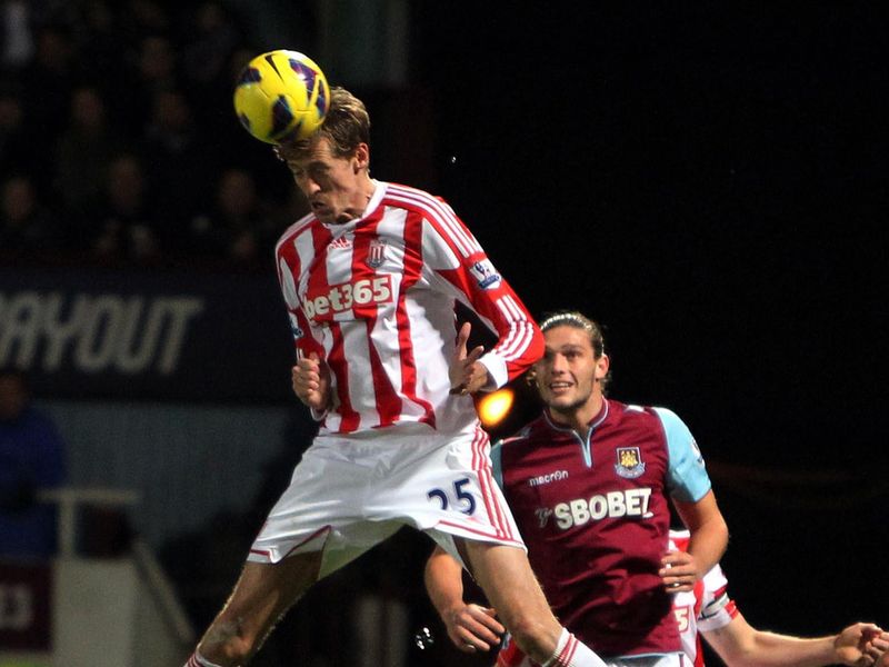 Crouch heads away as Stoke held on to the final whistle, ensuring the spoils were shared in a 1-1 draw.