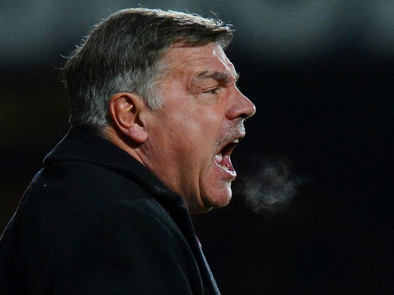 Sam Allardyce looks on as his West Ham side chased a winner at Upton Park.