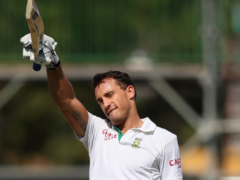 Du Plessis welcomed a fine century.