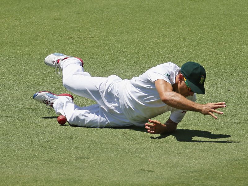 Faf du Plessis dropped a catch at point.