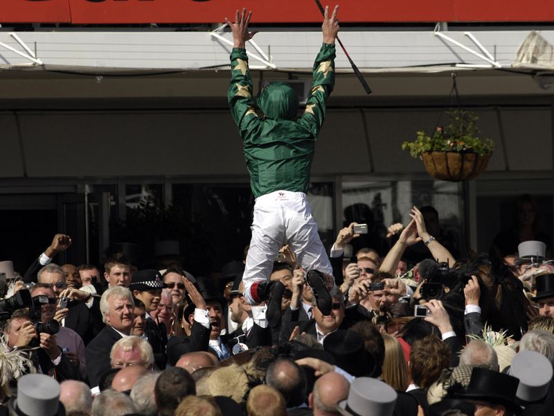 ...and celebrates as only he can