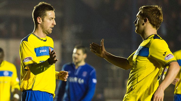 Steven MacLean: Celebrates his strike