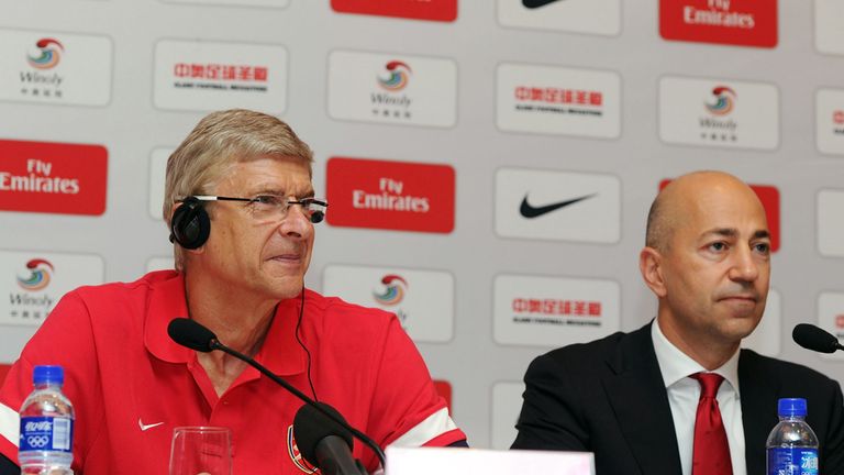 Arsene Wenger with Arsenal chief executive Ivan Gazidis