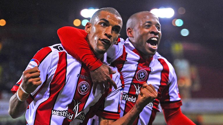 Nick Blackman (l): Netted 14 goals for Sheffield United this term