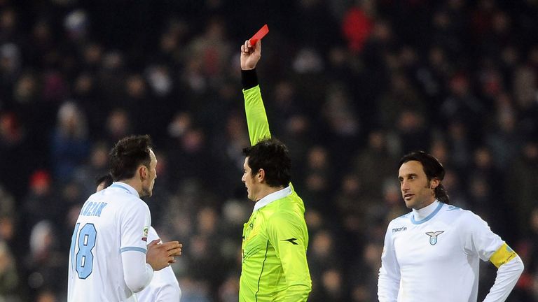 Libor Kozak is given his marching orders