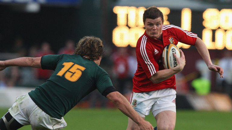 Brian O'Driscoll: Skips past Frans Steyn during the Lions' 2009 tour of South Africa