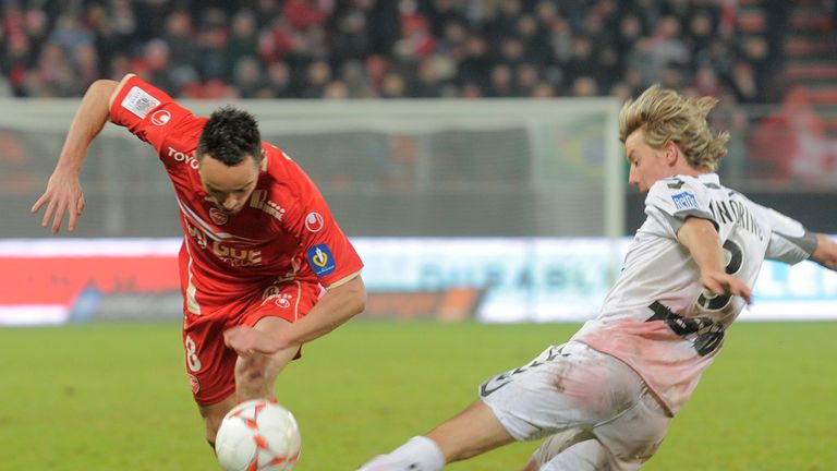 Gael Danic (left) battles for the ball