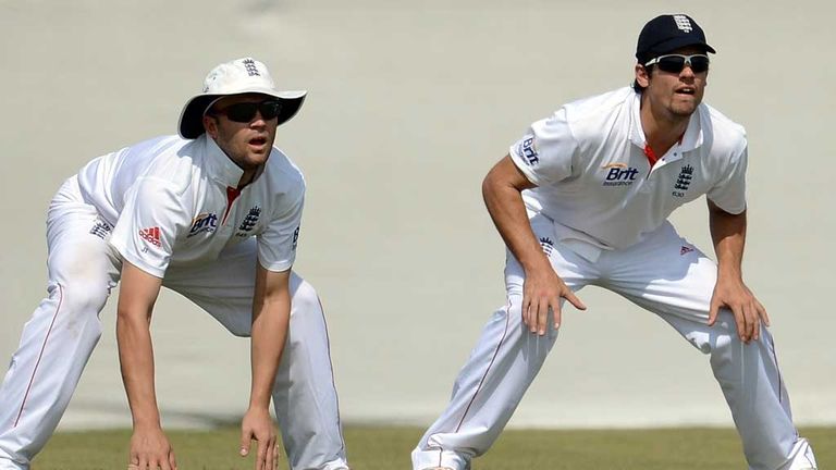 Jonathan Trott and Alastair Cook: Tough day in the field in Nagpur