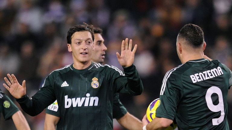Mesut Ozil bagged a brace in Real Madrid's victory over Valladolid