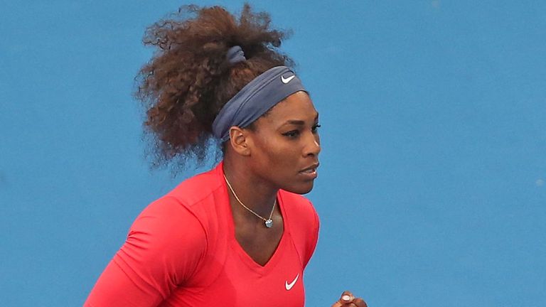 Serena Williams in action in Brisbane as she powered past Varvara Lepchenko