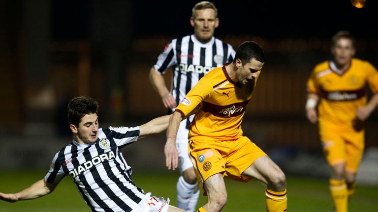 Jamie Murphy: In action for Motherwell against St Mirren