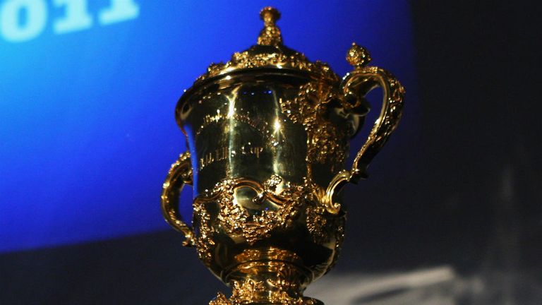 The Webb Ellis trophy: currently held by New Zealand, but who will hold it aloft in 2015?