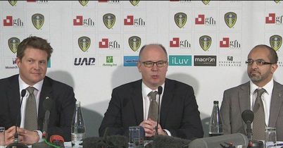 Shaun Harvey (centre): Left Leeds role earlier this month