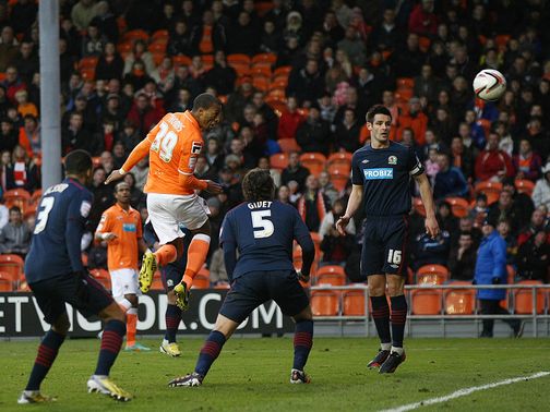Wes Thomas heads home for Blackpool