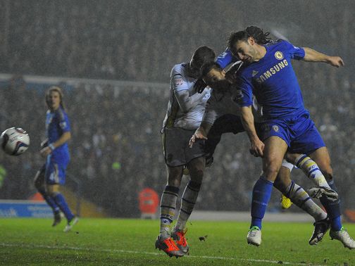 Branislav Ivanovic scores as Chelsea beat Leeds 5-1.