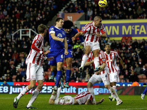 Shawcross is left floored after the incident with Fellaini