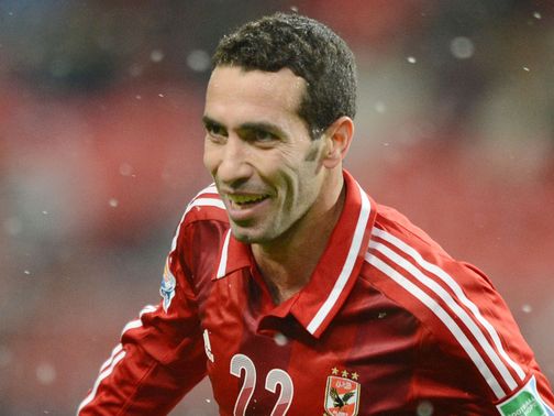 Mohamed Aboutrika celebrates for Al-Ahly