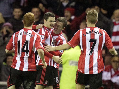 Adam Johnson's goal saw Sunderland beat Manchester City&nbsp;