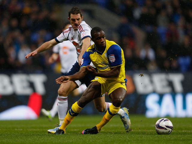 Sam Ricketts and Michail Antonio battle for the ball