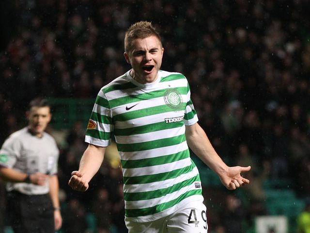 James Forrest celebrates his goal