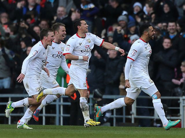 Jon Otsemobor: Celebrates his last-gasp winner