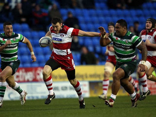 Shane Monahan on the charge for Gloucester
