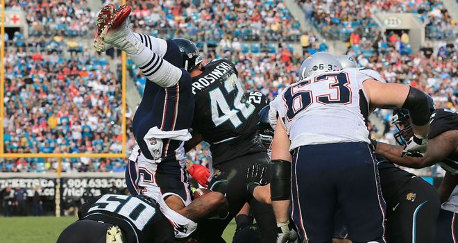 The Patriots pile in on the Jaguars
