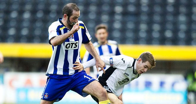 Gary Harkins: Battles for the ball with Carmichael
